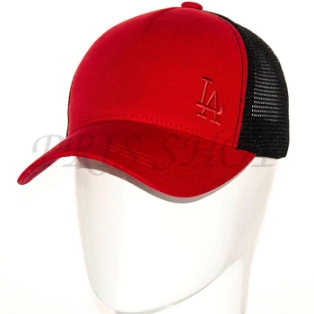 Бейсболка летняя с сеткой unisex кепка брендовая из хлопка универсальная Los Angeles Bth20894 L / 57-58 Красный