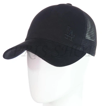 Бейсболка летняя с сеткой unisex кепка брендовая из хлопка универсальная Los Angeles Bth20894 L / 57-58 Черный