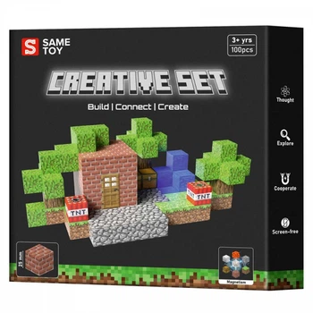 Магнитный конструктор Same Toy Creative Set Vault 100эл mcraft-4646-sm