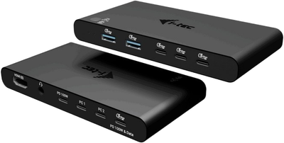 Док-станция i-tec KVM Docking Station 2x HDMI PD 2x 100W (C31KVMHDMIDOCKPD)