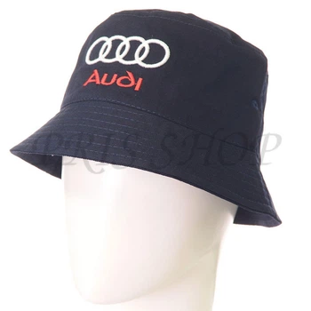 Панама котоновая с автомобильной вышивкой панамка универсальная летняя Audi Pkh20905 L / 57-58 Темно-синий