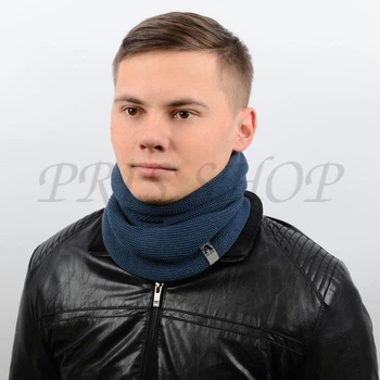 Снуд чоловічий вовняний утеплений флісом Alex Al17057S 50*25 джинс