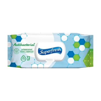 Антибактериальные влажные салфетки Superfresh с клапаном 72 шт (BIO-42216709)