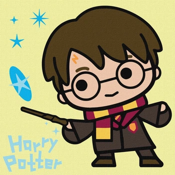 Картина по номерам, набір для розпису "Harry Potter: Чари під зірками" KHO1365, 25x25 см