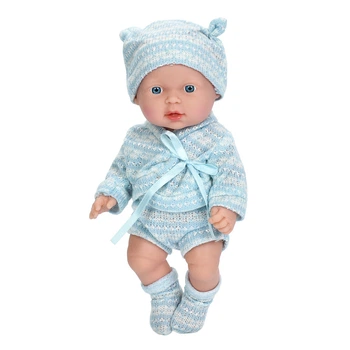 Интерактивная игрушка Пупс 225-B-E(Blue-1) со звуком, высота 26 см