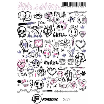 Слайдер дизайн для ногтей Furman 6939 (Арт 644)