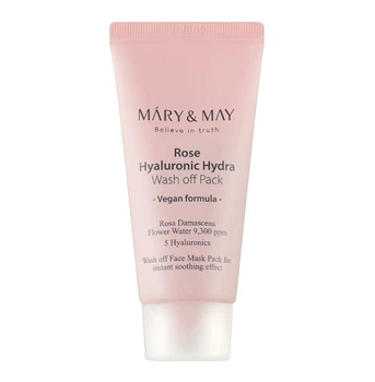 Гиалуроновая маска с глиной и розой Mary&May Rose Hyaluronic Hydra Wash Off Pack 30 г