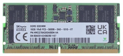 Модуль памяти SK Hynix SO-DIMM DDR5 16GB 5600MHz (HMCG78AGBSA095N AA) (HMCG78AGBSA095N AA\1) Б/у