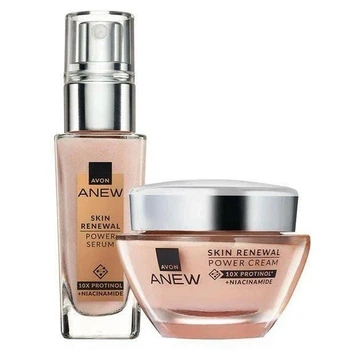 Набір Avon Anew Skin Renewal "Енергія Протинолу" крем/сироватка для обличчя 50/30 мл