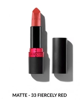 Зволожувальна матова губна помада Avon "Ультра" 33 Насичений червоний (33 Fiercely Red) 3,6г