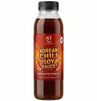 Чили Соевый соус Корейский TEN SONS 0.5л, 100% Натуральный Ферметированный