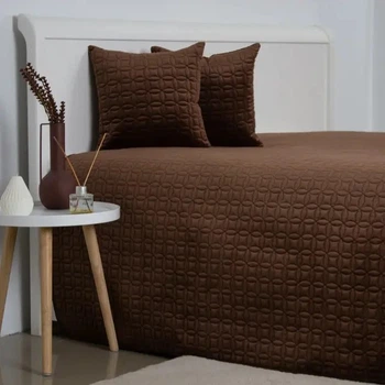 Покривало ТЕП VELOUR Мозаїка велюр євро 240х260 см Коричневий (55900240260)