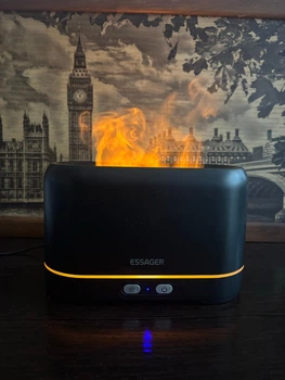 Ультразвуковой увлажнитель воздуха с имитацией пламени ESSAGER Flame Aromatherapy Humidifier 300ml Black