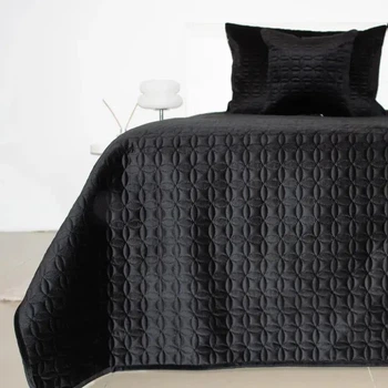 Покрывало ТЕП VELOUR Мозаика велюр двуспальное 180×240 см Черное (55890180240)