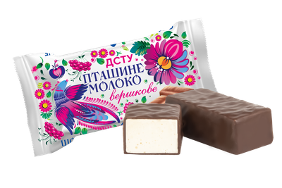 Цукерки глазуровані Пташине молоко вершкове 1800 г (214298)