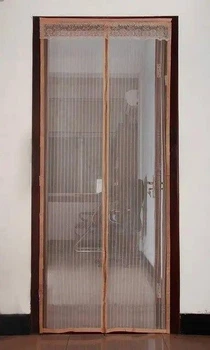 Москитная сетка на дверь с бахромой Magic Mesh Коричневый, 104х210 см. (1011167-Brown)