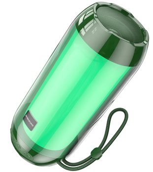 Колонка портативна BOROFONE BR25 Crazy sound LED Bluetooth FM зелений