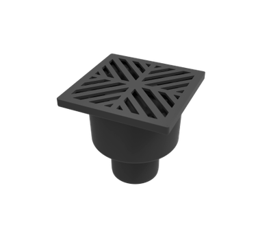 Трап для душа SANTEH PLAST 100x100мм вертикальный выпуск черный DG-TV-100-50.01 Ч