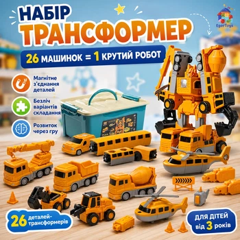 Магнітний конструктор-трек «Набір Трансформер» від Ari&Ana