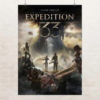 Постер Експедиція 33, Clair Obscur: Expedition 33, декор в кімнату геймера, A2 60×43 см (id6935)