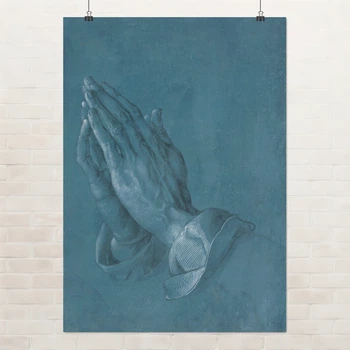 Постер Руки молящегося, Дюрер, Durer, Mains En Priere, христианская живопись, A2 60×43 см (id6945)