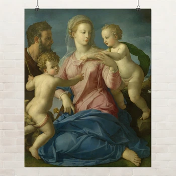 Постер Мадонна Строгановых, Бронзино, Bronzino, Madonna Stroganoff, A3 37×30 см (id6967)