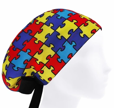 Медицинская шапочка женская HeadwearUniverse универсальная принт Пазл