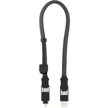 Дата кабель 6in1 inCharge XL 0.3m black Rolling Square (XLS01R)