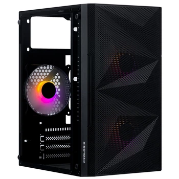 Корпус Prologix E113 Tempered Glass&Mesh Black (р.Mini-Tower)