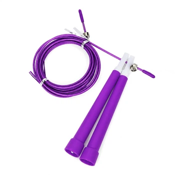 Скакалка скоростная MS 3765(Violet) 290 см ручка пластик веревка резина+металл