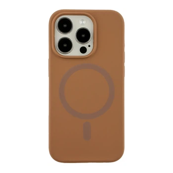 Чохол Premium Glow Silicone Case with Magsafe для iPhone 14 Pro New Brown