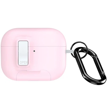 Футляр Dux Ducis Armor Series для Samsung Galaxy Buds 3 / Galaxy Buds 3 Pro с карабином, защитный кейс, ударопрочный корпус White / Pink