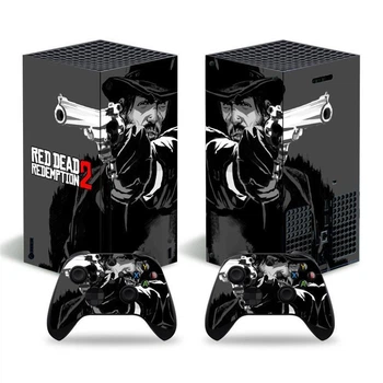 Наклейка-стикер для Xbox Series X + 2 геймпада "RDR2"