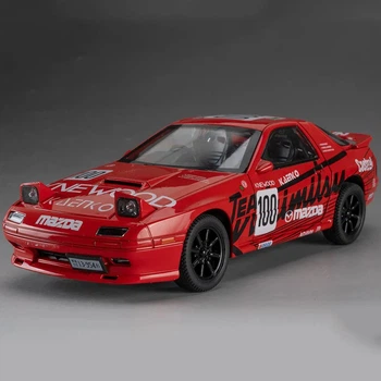 Металева модель Mazda RX-7 масштаб 1:24 інерційна машинка для дітей зі звуковими та світловими ефектами
