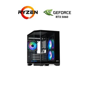 Игровой ПК STALKER Tower / AMD Ryzen 5 8400F (6 (12) ядер по 4.2 - 4.7 GHz) / 16 GB DDR5 / 256 GB SSD + 1000 GB HDD / nVidia GeForce RTX 5060, 8 GB GDDR7, 128-bit