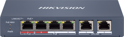Комутатор Hikvision DS-3E1106HP-EI
