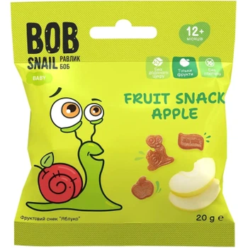Детские снеки Bob Snail фруктовое яблоко 20 г (1740850)