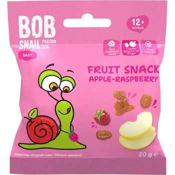 Детские снеки Bob Snail фруктовые яблоко-малина 20 г (1740852)