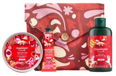 Zestaw upominkowy The Body Shop Cranberry Żel pod prysznic 250 ml + Masło do ciała 200 ml + Krem do rąk 30 ml (5028197451196)