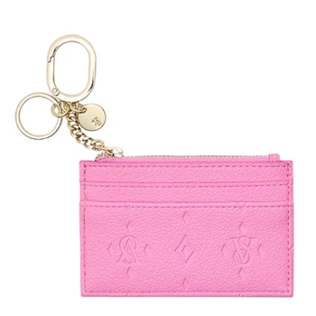 Визитница Victoria’s Secret Classic Card Case Keychain Pink Foyard Розовая в полоску