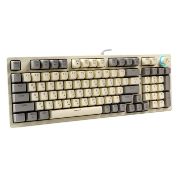 Механічна ігрова клавіатура TWolf T50, 97 клавіш + регулятор, Blue Switch, Hot-Swap, RGB 12 реж., Double-Shot ABS