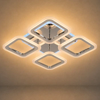 Люстра потолочная VALESO LI8822/4B CR (RGB), хром, LED 64W+8W
