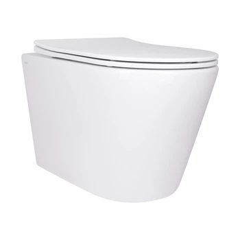 Унитаз подвесной Qtap Scorpio безободковый Ultra Quiet с сиденьем Soft-close QT14332380AW
