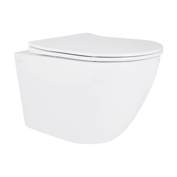 Унитаз подвесной Qtap Robin Mew безободочный с сиденьем Soft-close QT13332381ASW