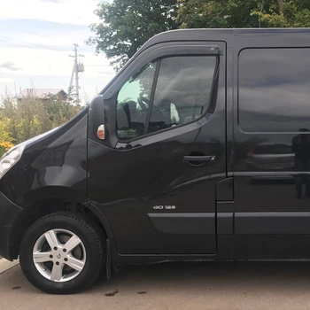 Дефлекторы окон VL-Tuning на Renault Master III 10- (накладные по резинке)