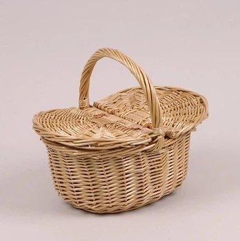 Корзина для пикника натуральная овальная 26×19×11 см 46218
