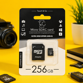 Карта памяти Micro SD 256Gb T&G Class 10 c адаптером (UHS-3)