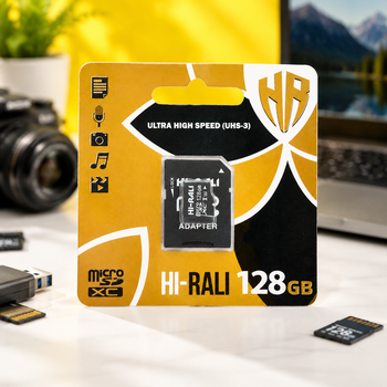 Карта пам'яті Micro SD 128Gb Hi-Rali Class10 з ад. (UHS-3)