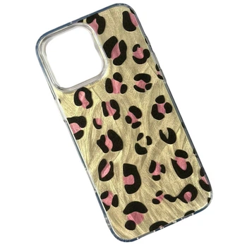 Чехол (накладка) Apple iPhone 16, Nacre Print Desing, Gold Leopard, Рисунок - 695323