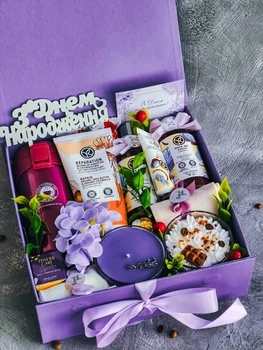 Подарочный женский набор Lavender Relax Box — Подарок девушке, жене, подруге, маме на День рождения, 8 Марта, День влюбленных, Годовщину
